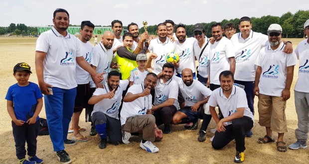 Leftley Sports Club celebrate after derby win